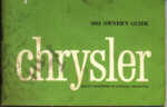 1963 Chrysler owners Manual